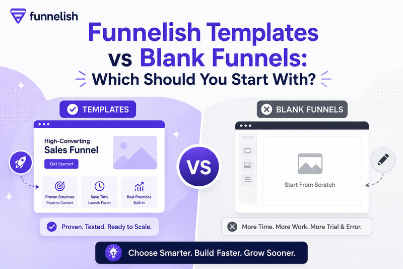 Funnelish templates vs blank funnels - which should you start with for your Shopify store
