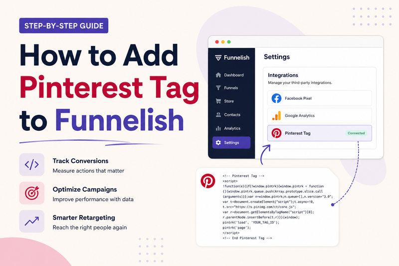 How to Add Pinterest Tag to Funnelish