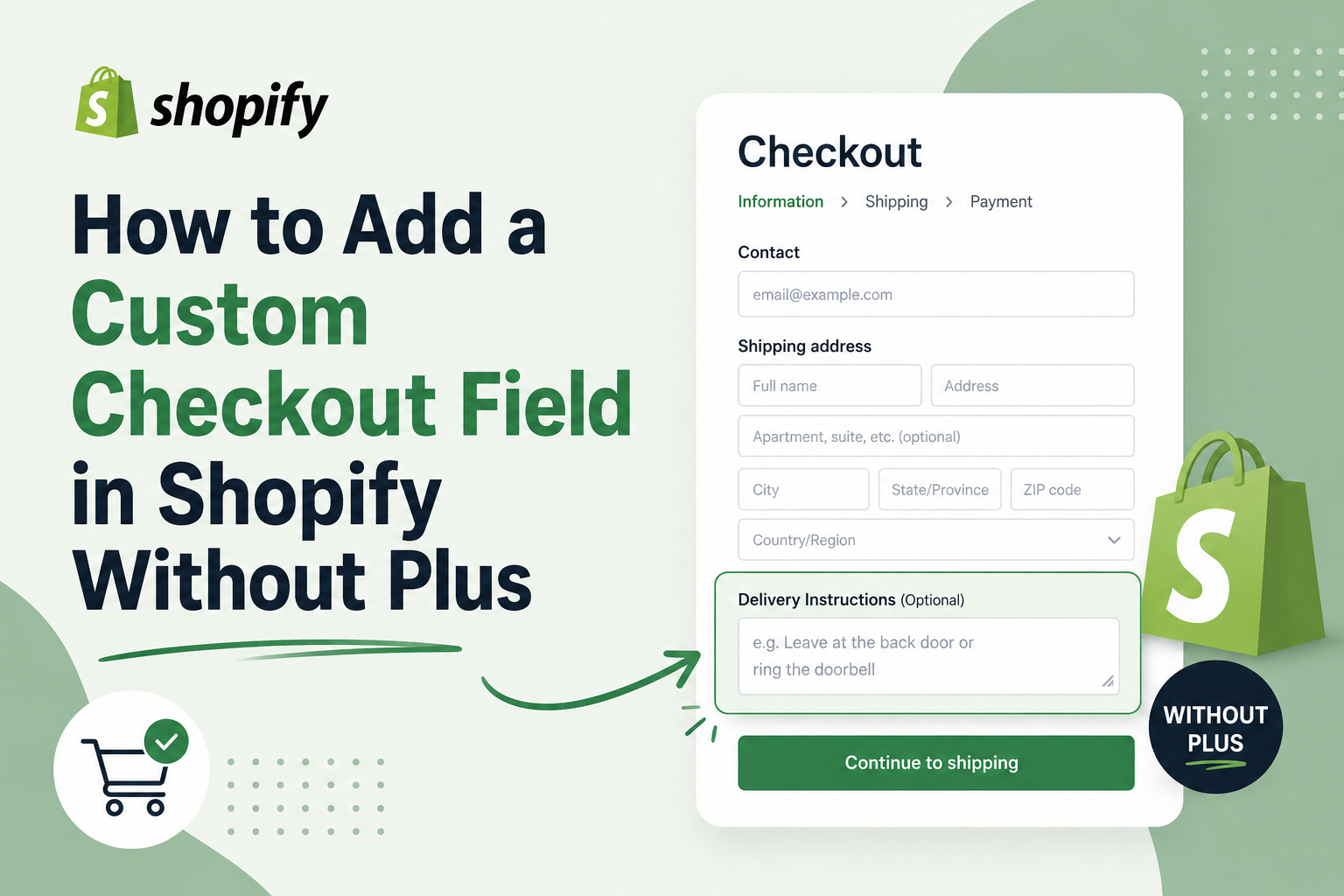 How to Add a Custom Checkout Field in Shopify Without Plus