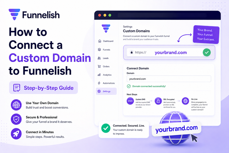 How to Connect a Custom Domain to Funnelish (Step-by-Step Guide)
