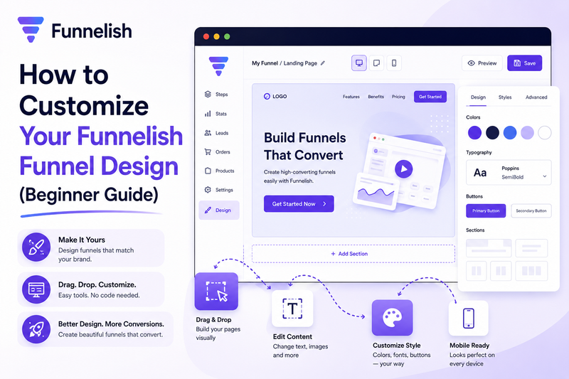 How to Customize Your Funnelish Funnel Design (Beginner Guide)