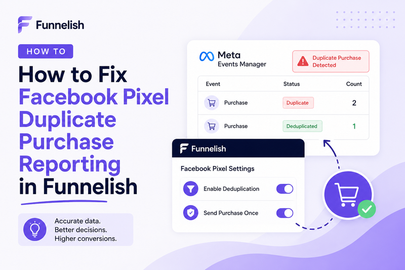 How to Fix Facebook Pixel Duplicate Purchase Reporting in Funnelish