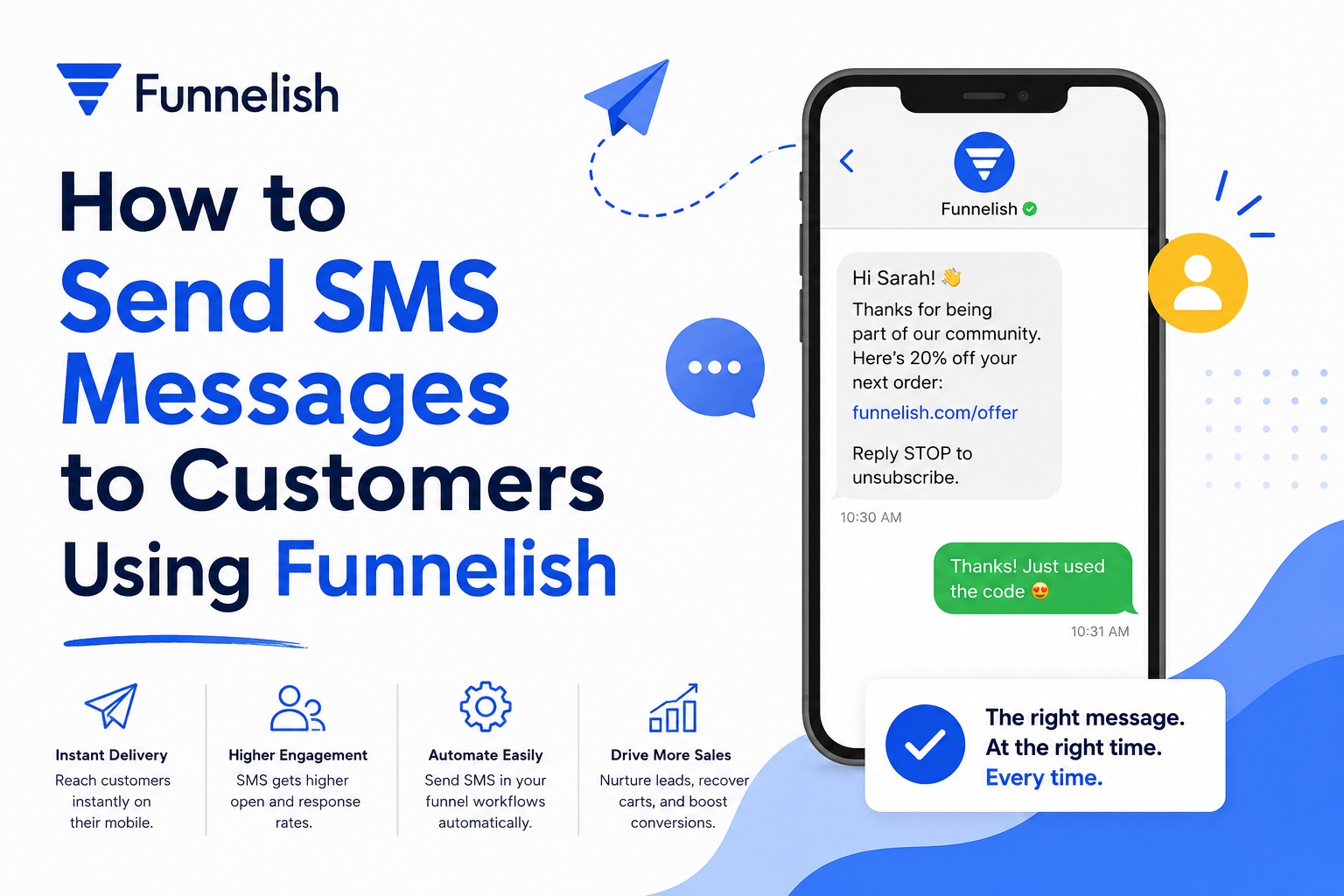 How to Send SMS Messages to Customers Using Funnelish
