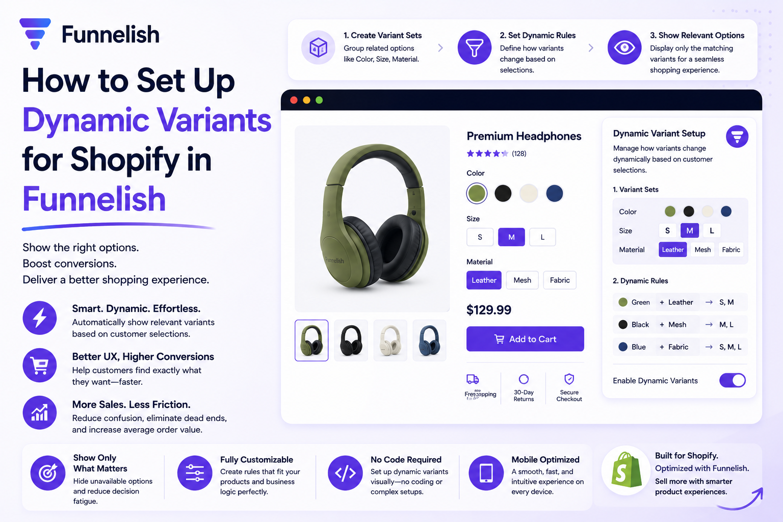 How to Set Up Dynamic Variants for Shopify in Funnelish