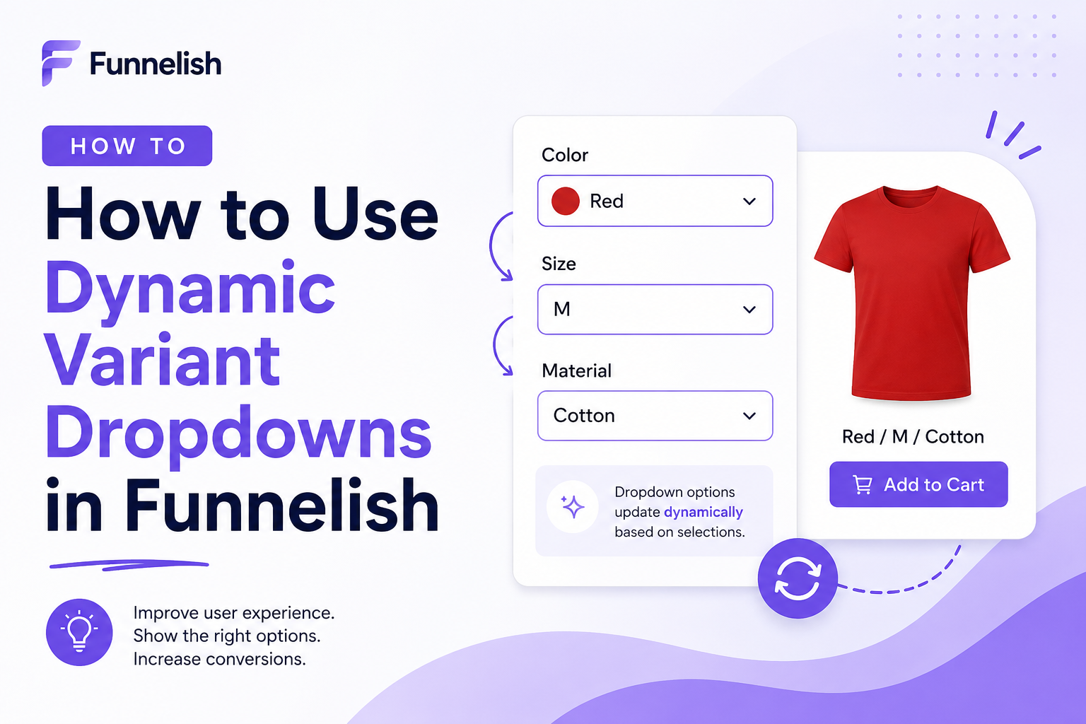 How to Use Dynamic Variant Dropdowns in Funnelish