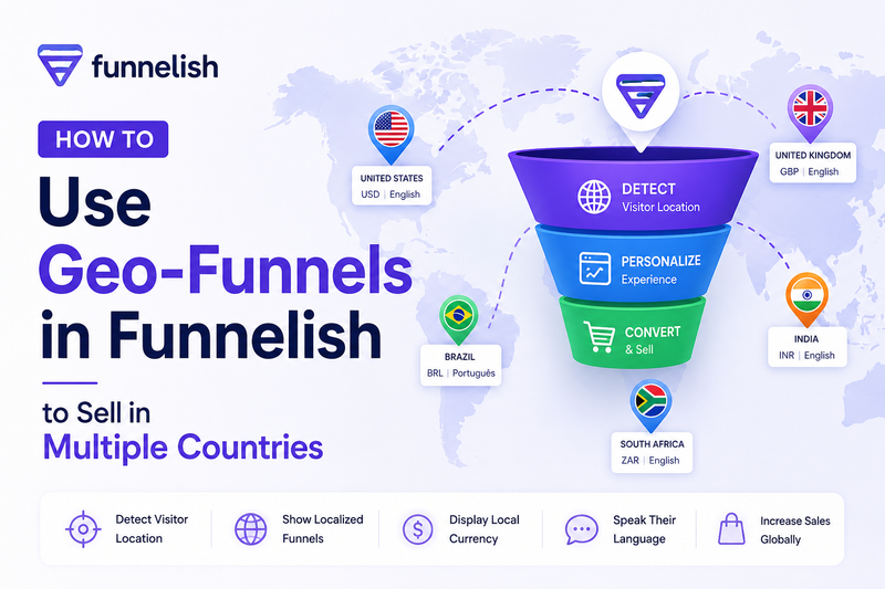 How to use geo-funnels in Funnelish to sell in multiple countries with location-based offers