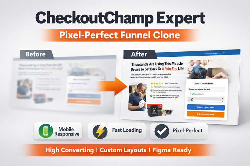 Professional checkoutchamp expert to clone funnel