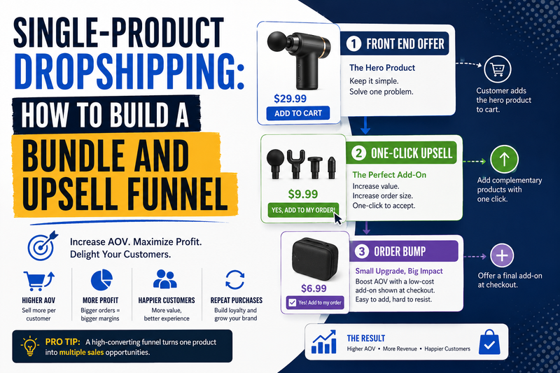 Single-Product Dropshipping: How to Build a Bundle and Upsell Funnel