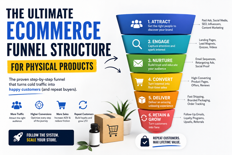 The Ultimate Ecommerce Funnel Structure for Physical Products