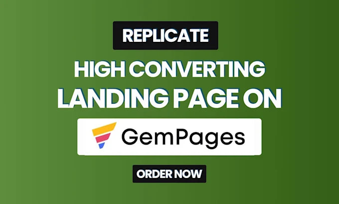 I will copy, clone, or replicate landing page on gempages