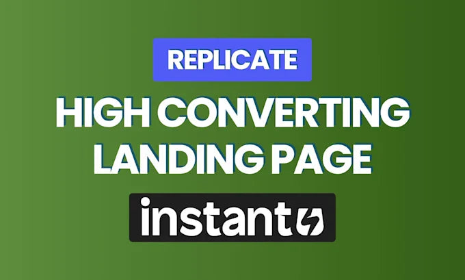 I will replicate landing page on instant as a instant expert