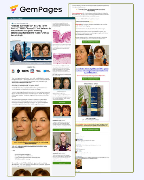 The Skincare Magazine Advertorial Page | GemPages Template
