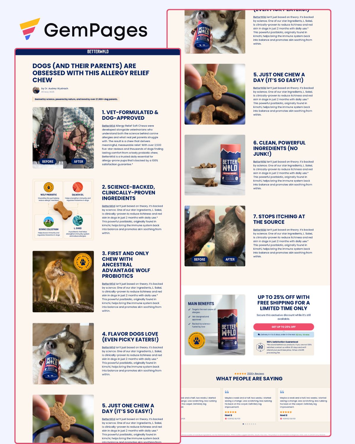 7 Reasons Listicle Page | GemPages Template