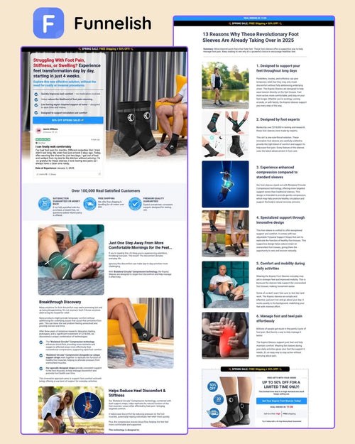 Koprez Foot Sleeve | Funnelish Template Ecom Funnel Template