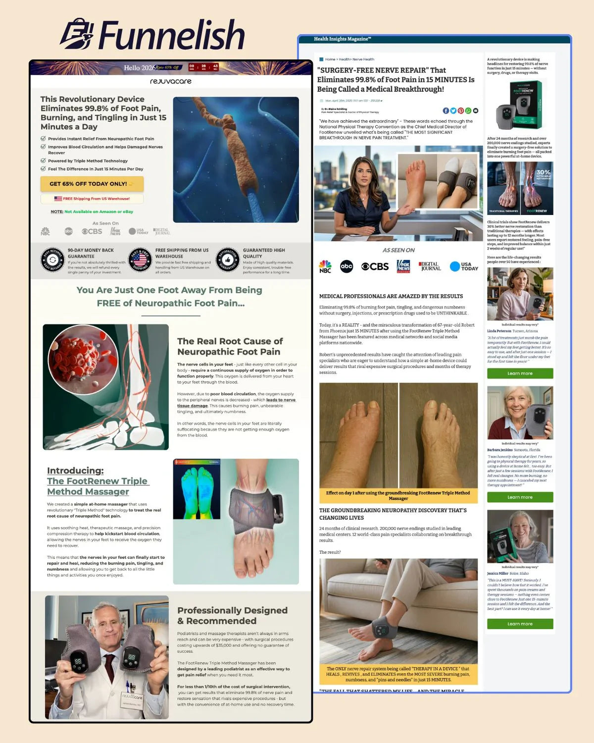 RejuvaCare Funnel | Funnelish Template