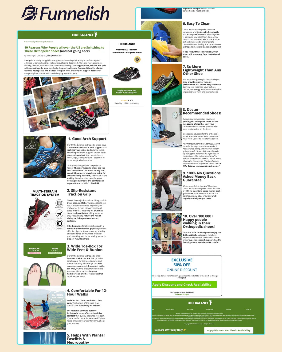 Hike Balance Listicle Page | Funnelish Template