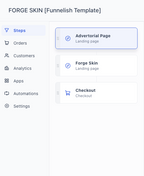 Forge Skin Funnel | Funnelish Template