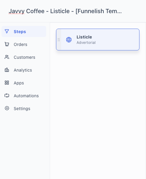 Javvycoffe Listicle Page | Funnelish Template