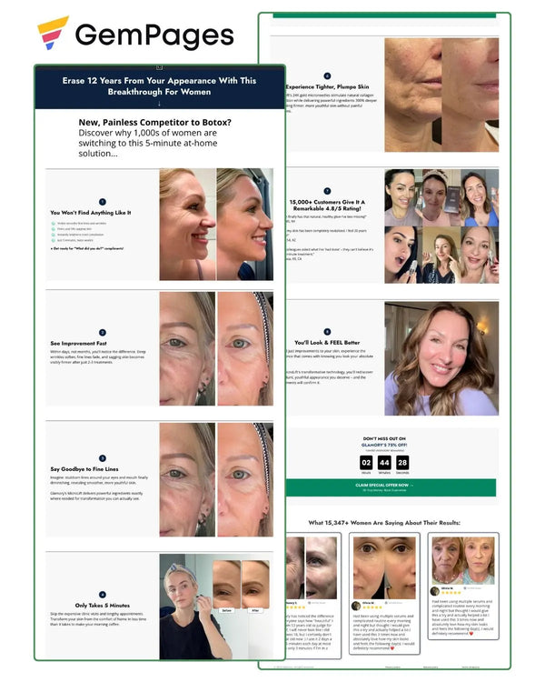 Try-Glamory Listicle Page | Gempages Template Ecom Funnel Template