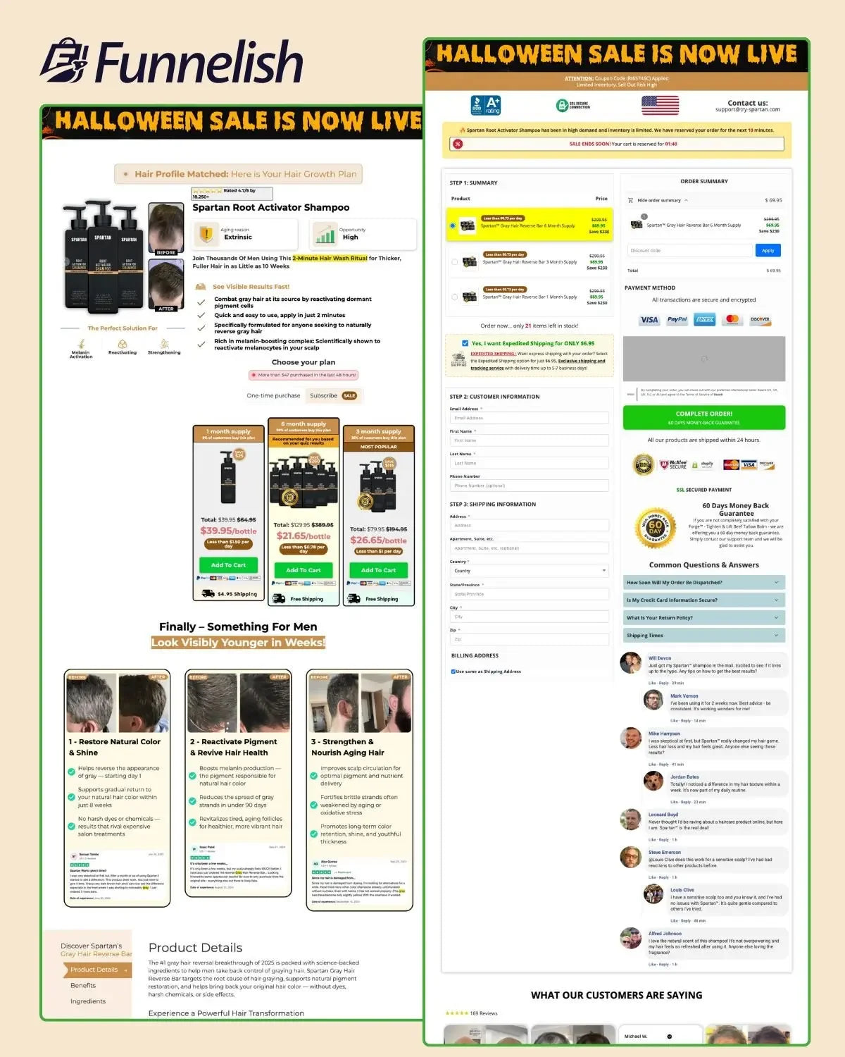 Try Spartan Funnel | Funnelish Template Ecom Funnel Template
