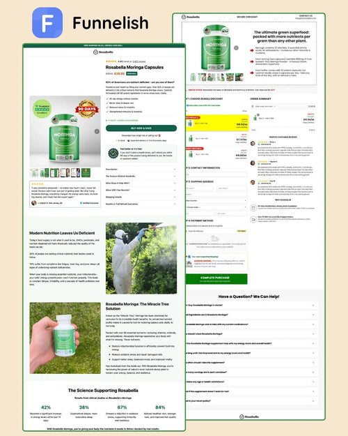 Rosabella Funnel | Funnelish Template Ecom Funnel Template