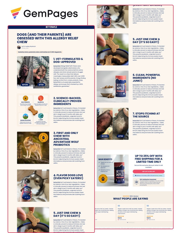 7 Reasons Listicle Page | GemPages Template Ecom Funnel Template