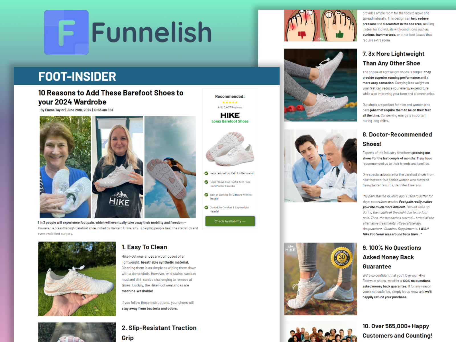 Foot Insider Advertorial Page On Funnelish & CheckoutChamp