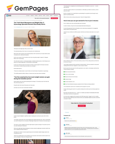 Health Insider Advertorial Page | GemPages