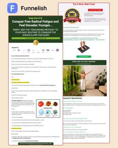 GroundingWell Mat Advertorial Page | Funnelish