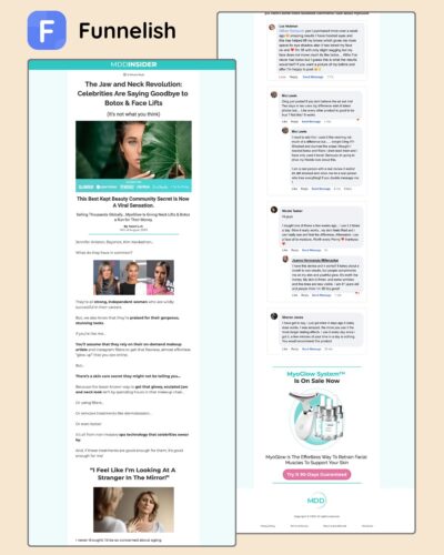 Derma Dream Advertorial Page | Funnelish