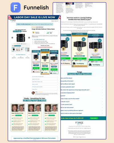Forge Skin Product Page | Funnelish