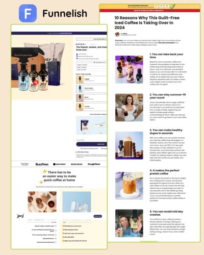 Javy Coffe Funnelish Template